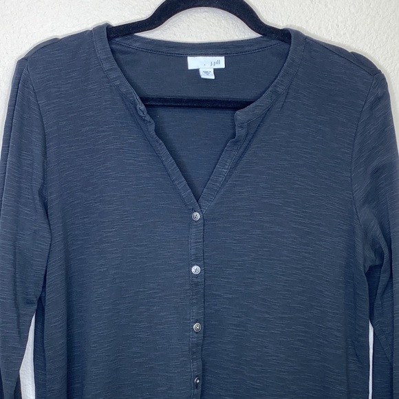 J.Jill Button Front Tee Size Medium - Picture 2 of 10